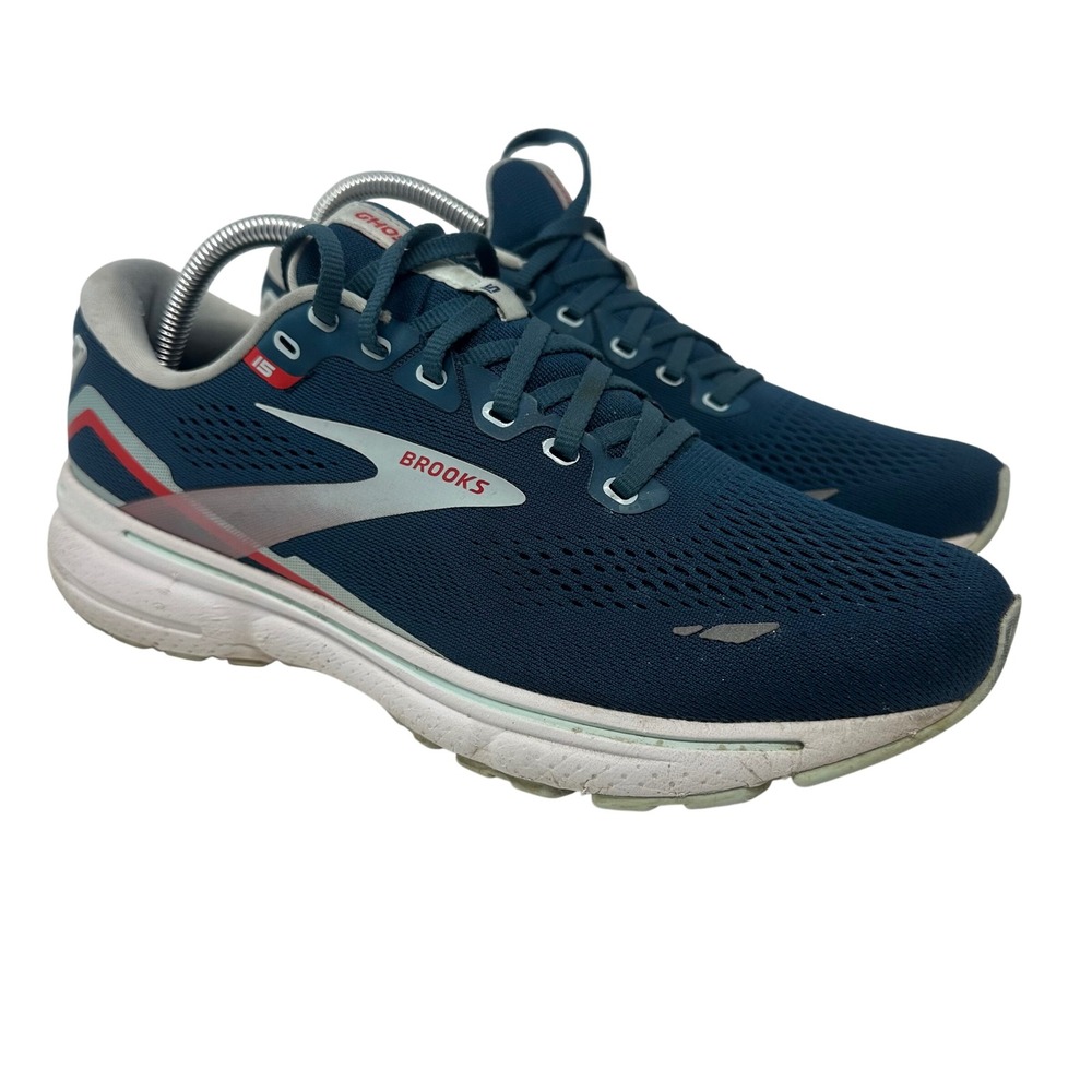 Brooks Ghost 15 Mens Running‎ Shoes size 10.5 Blue Red DNA LOFT v2 1203801B497